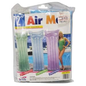 Vintage H2O Surfs Up 72" Inflatable Air Mattress Outdoor Beach Pool Unique Y2k